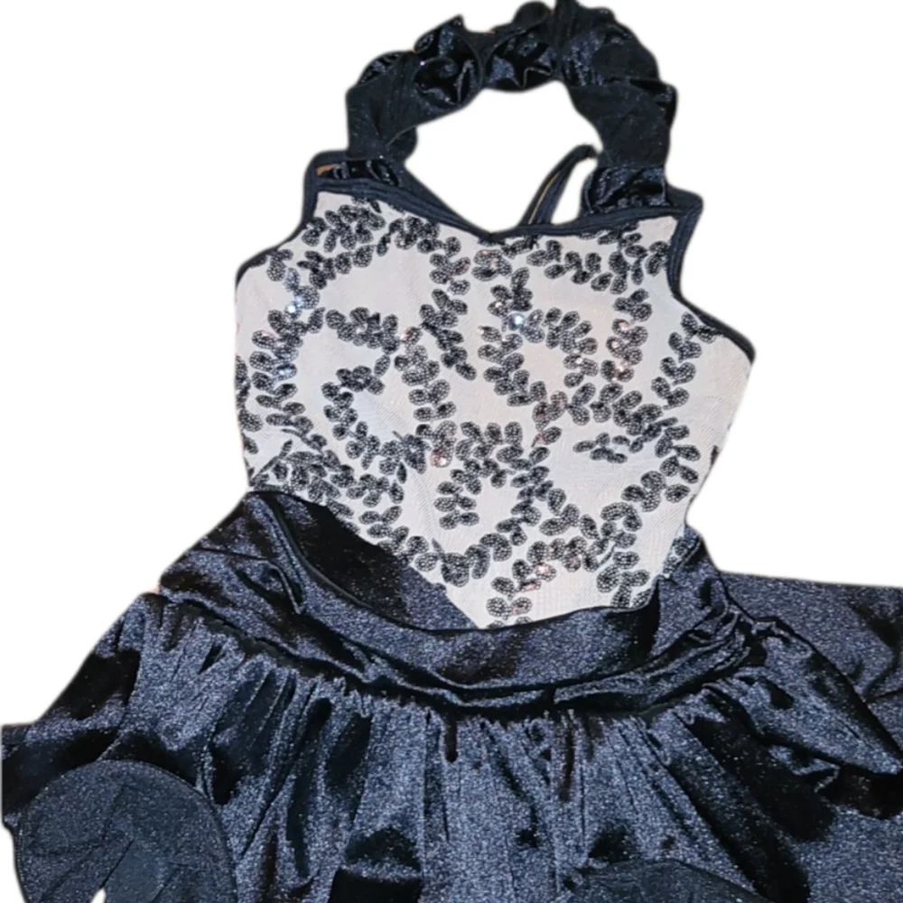 Curtain call costume black and nude